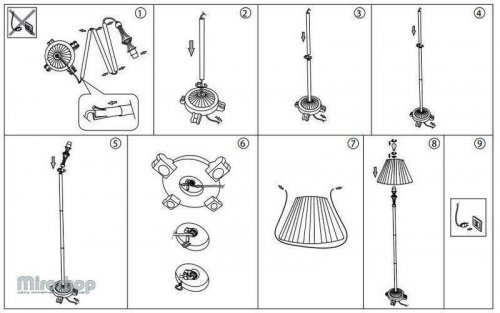 Торшер Ideal Lux DORA PT1 (020877) (46133)