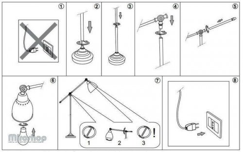 Торшер Ideal Lux NEWTON PT1 NICKEL (015286) (96745)