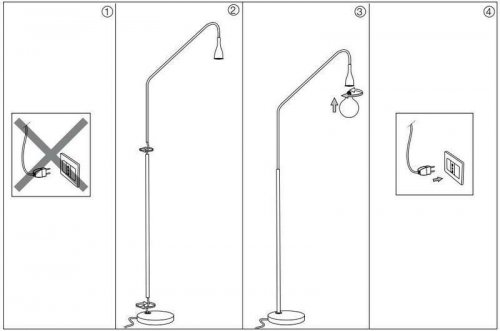 Торшер Ideal Lux MINIMAL PT1 NERO (163369) (13434)