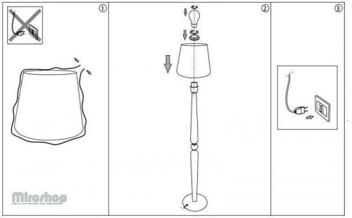 Торшер Ideal Lux DOROTHY PT1 TRASPARENTE (035369) (48413)