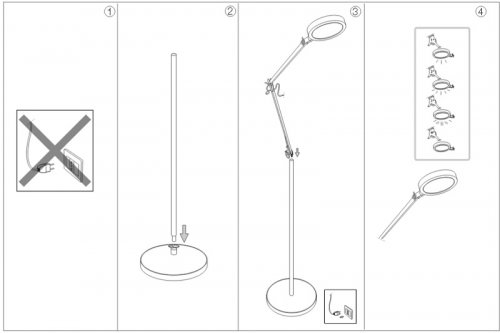 Торшер Ideal Lux FUTURA PT1 NERO (204949) (23055)