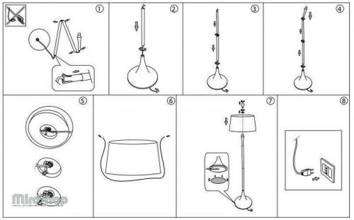 Торшер Ideal Lux LONDON PT1 BIANCO (110233) (88195)