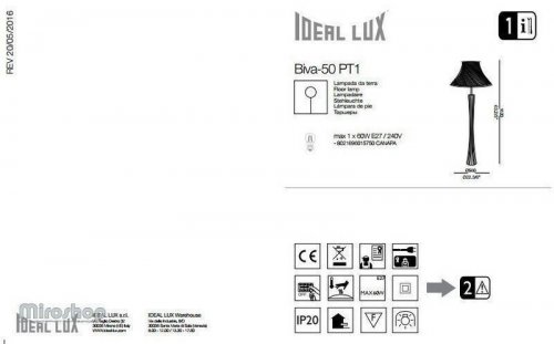 Торшер Ideal Lux BIVA-50 PT1 (015750) (48297) 