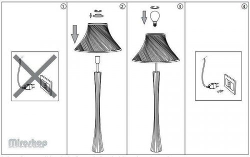 Торшер Ideal Lux BIVA-50 PT1 (015750) (48297) 
