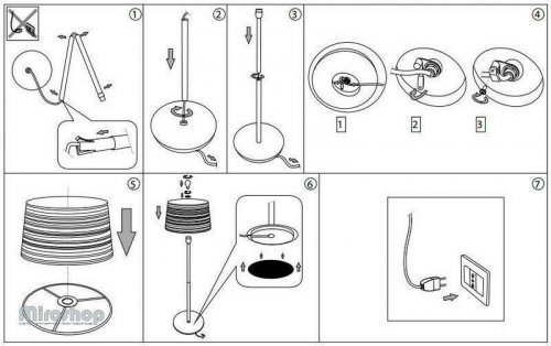 Торшер Ideal Lux BASKET PT1 (082448) (67416)
