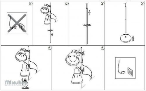 Торшер Ideal Lux ELVIS PT2 ARGENTO (042794) (81179)