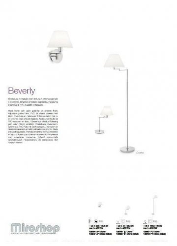 Торшер Ideal Lux BEVERLY PT1 CROMO (126807) (94213)