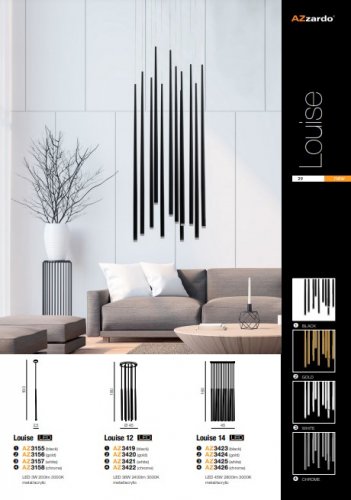 Підвісний світильник Azzardo AZ3155 Louise 1 (black) 