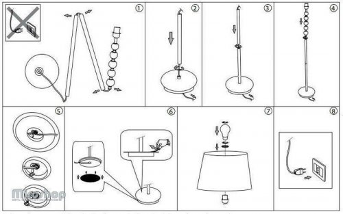 Торшер Ideal Lux LE ROY PT1 (073392) (56285)
