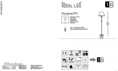 Торшер Ideal Lux PROVENCE PT1 (022987) (81337)