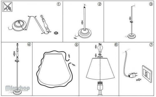 Торшер Ideal Lux PROVENCE PT1 (022987) (81337)