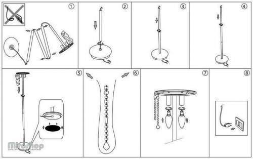 Торшер Ideal Lux RAIN CLEAR PT2 (080277)