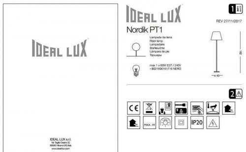 Торшер Ideal Lux NORDIK PT1 (161716) (13081) 