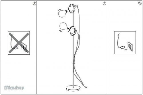 Торшер Ideal Lux RADIO PT2 BIANCO (119458) (23186)