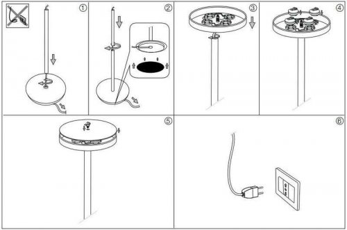Торшер Ideal Lux COLONNA PT4 NERO (177205) (12950) 