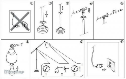 Торшер Ideal Lux NEWTON PT1 NERO (003528) (81299)