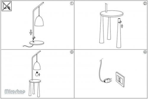 Торшер Ideal Lux PIANO PT1 NERO (145365) (94227) 
