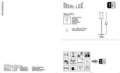 Торшер Ideal Lux ELICA PT1 (017587) (48446)
