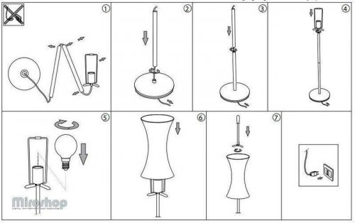 Торшер Ideal Lux ELICA PT1 (017587) (48446)