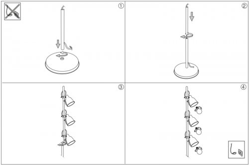 Торшер Ideal Lux MAURIEN PT3 (199528) (22928)