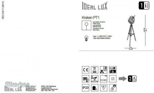 Торшер Ideal Lux KRAKEN PT1 (105659) (88193)