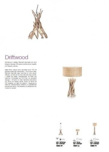 Торшер Ideal Lux DRIFTWOOD PT1 (148939) (94218)
