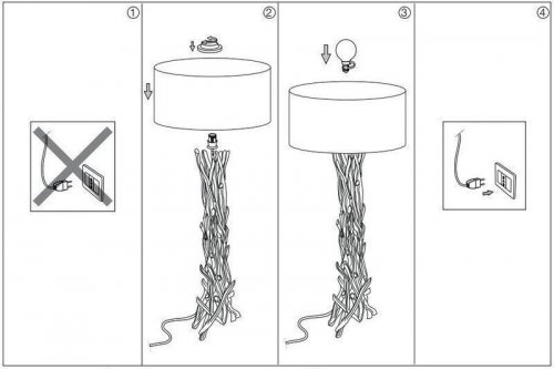 Торшер Ideal Lux DRIFTWOOD PT1 (148939) (94218)