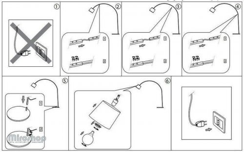 Торшер Ideal Lux DORSALE PT1 NERO (014371) (48417)
