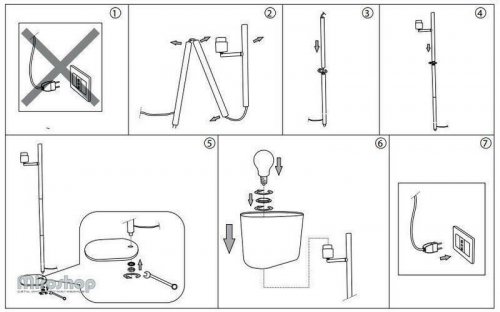 Торшер Ideal Lux SHERATON PT1 BIANCO (074931) (56391)