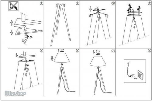 Торшер Ideal Lux TRIDENTE PT1 BIANCO (146317) (94240)