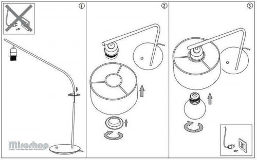 Торшер Ideal Lux DADDY PT1 NERO (110363) (88188)