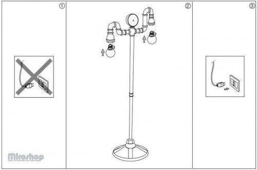 Торшер Ideal Lux PLUMBER PT2 (136721) (94228)