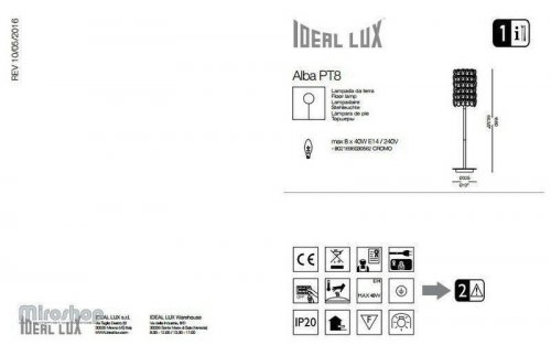 Торшер Ideal Lux ALBA PT8 (030562)
