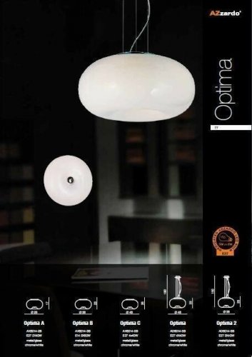 Подвесной светильник Azzardo AZ0205 Optima 2 (AD6014-3B-WH) (15273)