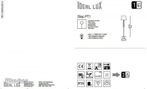 Торшер Ideal Lux STEP PT1 NERO (032344)