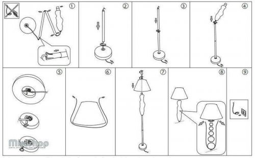 Торшер Ideal Lux STEP PT1 NERO (032344)