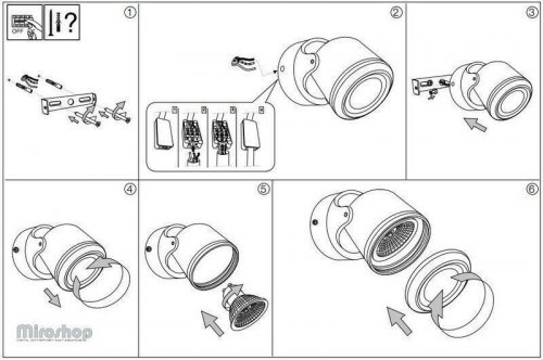 Настінний світильник Ideal Lux XENO AP1 NERO (129464) (94206) 