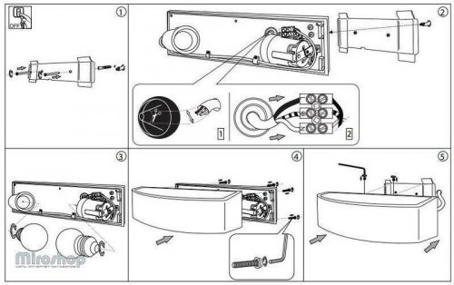 Вуличний світильник Ideal Lux ANDROMEDA AP2 NERO (100371) (81071)