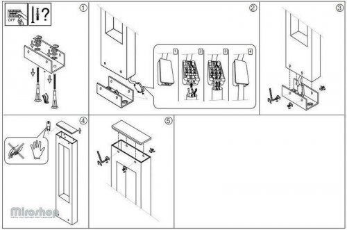 Парковий світильник Ideal Lux VEGA PT1 ANTRACITE (136028) (94200)