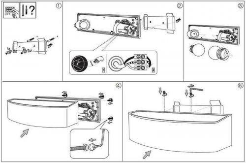 Настінний світильник Ideal Lux ANDROMEDA AP2 GRIGIO (163543) (13184)