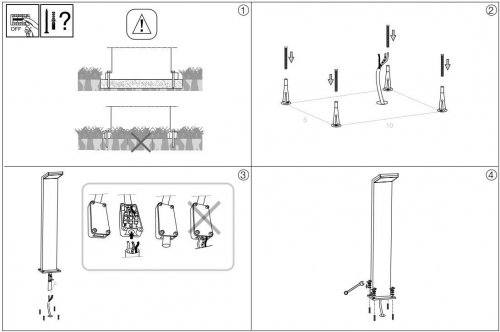 Вуличний стовпчик Ideal Lux STYLE PT1 ANTRACITE (209906)