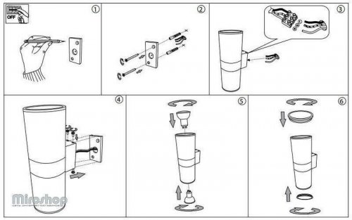 Вуличний світильник Ideal Lux GUN AP2 SMALL ALLUMINIO (033013) (48547)