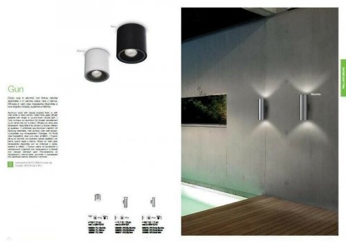 Вуличний світильник Ideal Lux GUN AP2 SMALL ALLUMINIO (033013) (48547)