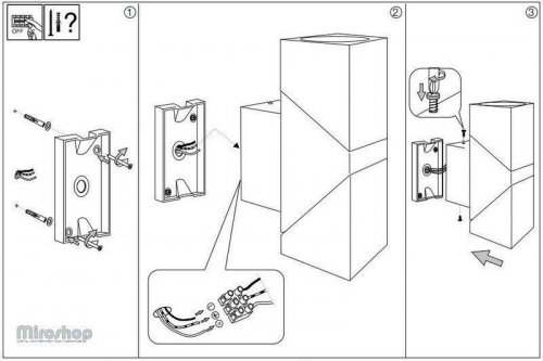 Настінний світильник Ideal Lux ZEUS AP2 (129532) (94211)