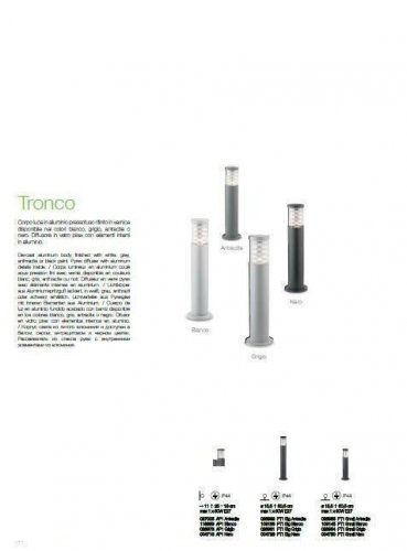 Вуличний світильник Ideal Lux TRONCO PT1 SMALL ANTRACITE (026985) (49043)