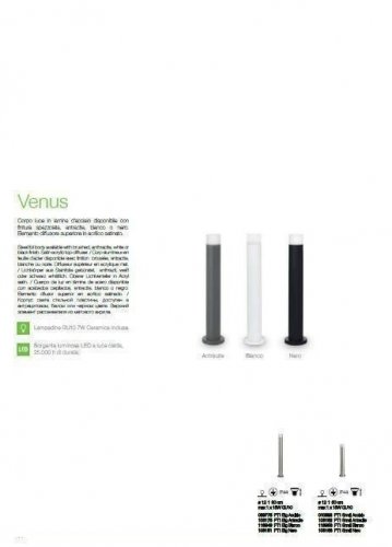 Уличный светильник Ideal Lux VENUS PT1 BIG ACCIAIO (089775) (67593)