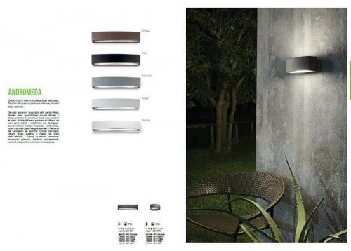 Настінний світильник Ideal Lux ANDROMEDA AP1 GRIGIO (158822) (23044)