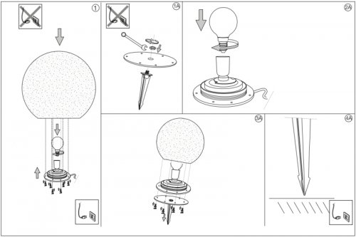 Парковий світильник Ideal Lux DORIS PT1 D30 (214009) (23037) 