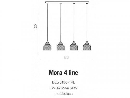 Підвісний світильник Azzardo AZ2111 Mora 4 line (DEL-8150-4PL) (15536)