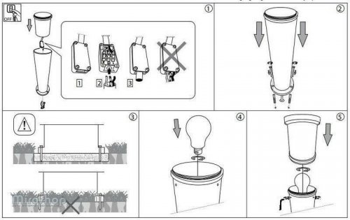 Вуличний світильник Ideal Lux TRONCO PT1 SMALL BIANCO (109145) (88156)